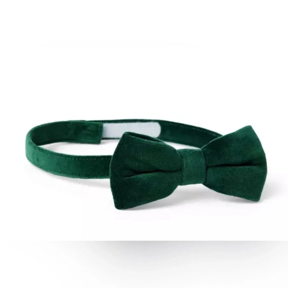 Janie and Jack Green Velvet Bowtie 2T- 5T
